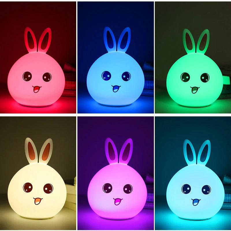 Cute Bunny Silicone Night Light