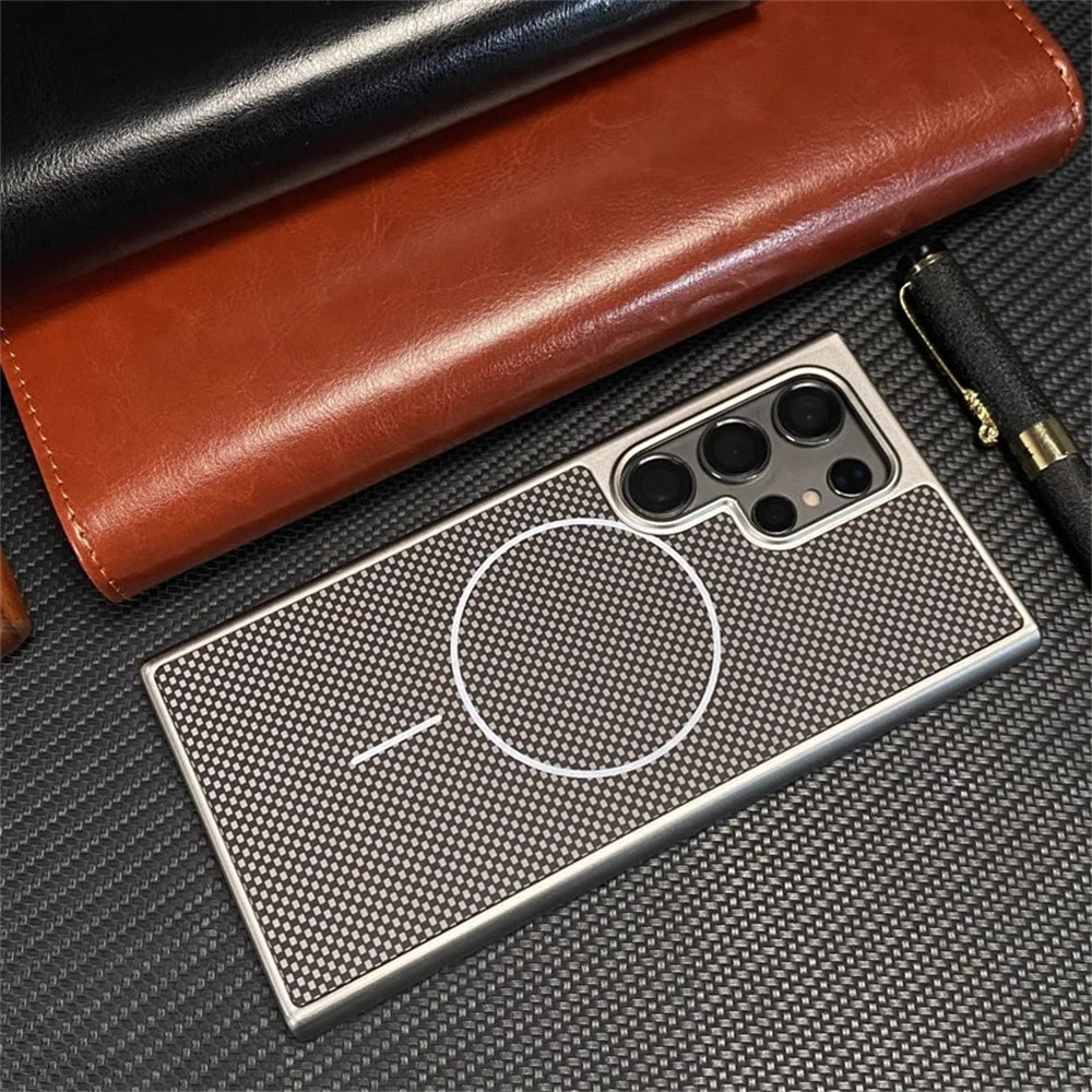 Luxury Carbon Fibre Pattern Bumper Case For Samsung