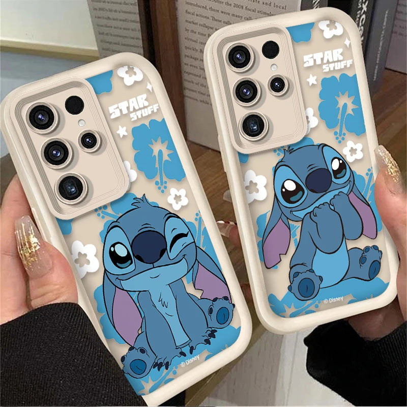 Disney Stitch Matte Soft Silicone Case – Shockproof Bumper for Samsung Galaxy S25 to A06 | CaseBox BD