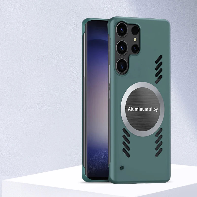 Luxury Graphene Magnetic Cooling Case – Heat Dissipation Shockproof Cover for Samsung | CaseBox BD