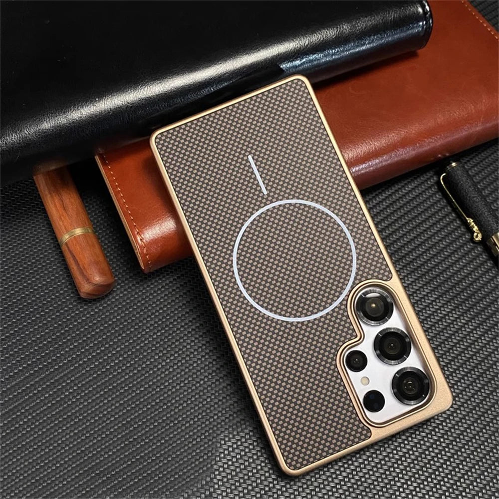 Luxury Carbon Fibre Pattern Bumper Case For Samsung