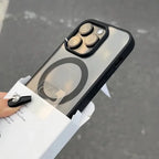 Matte Natural Titanium Magnetic Charging Case for iPhone