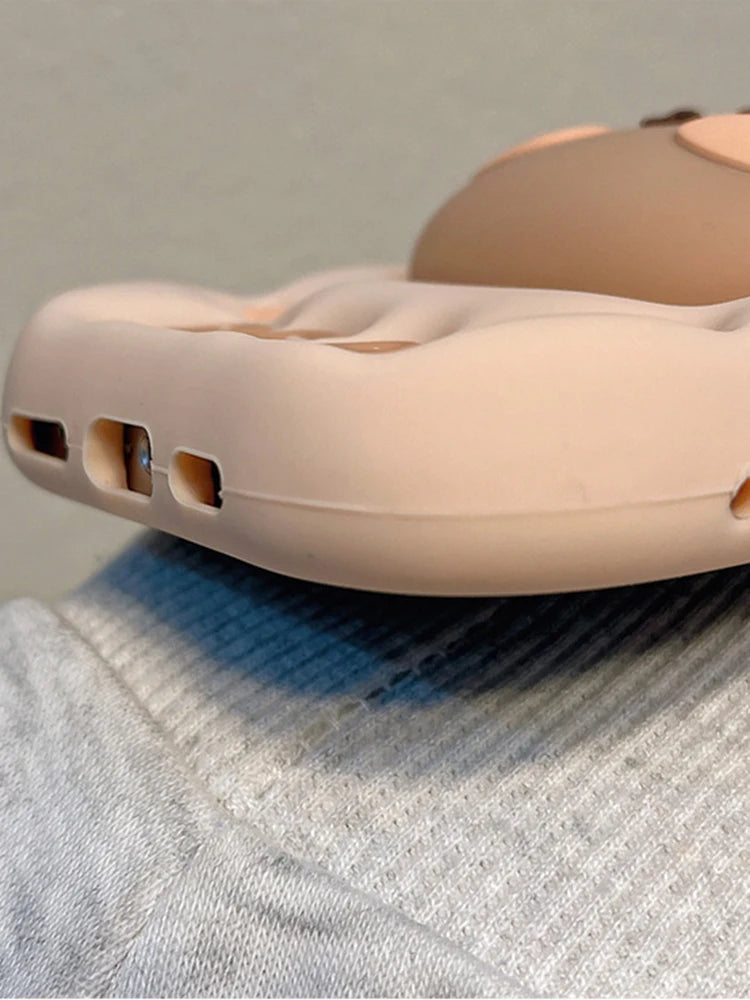 Cute Bear Hidden Holder Stand Silicone Case For iPhone