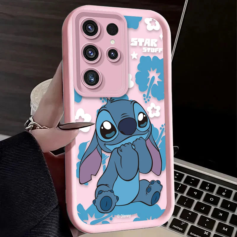 Disney Stitch Matte Soft Silicone Case – Shockproof Bumper for Samsung Galaxy S25 to A06 | CaseBox BD