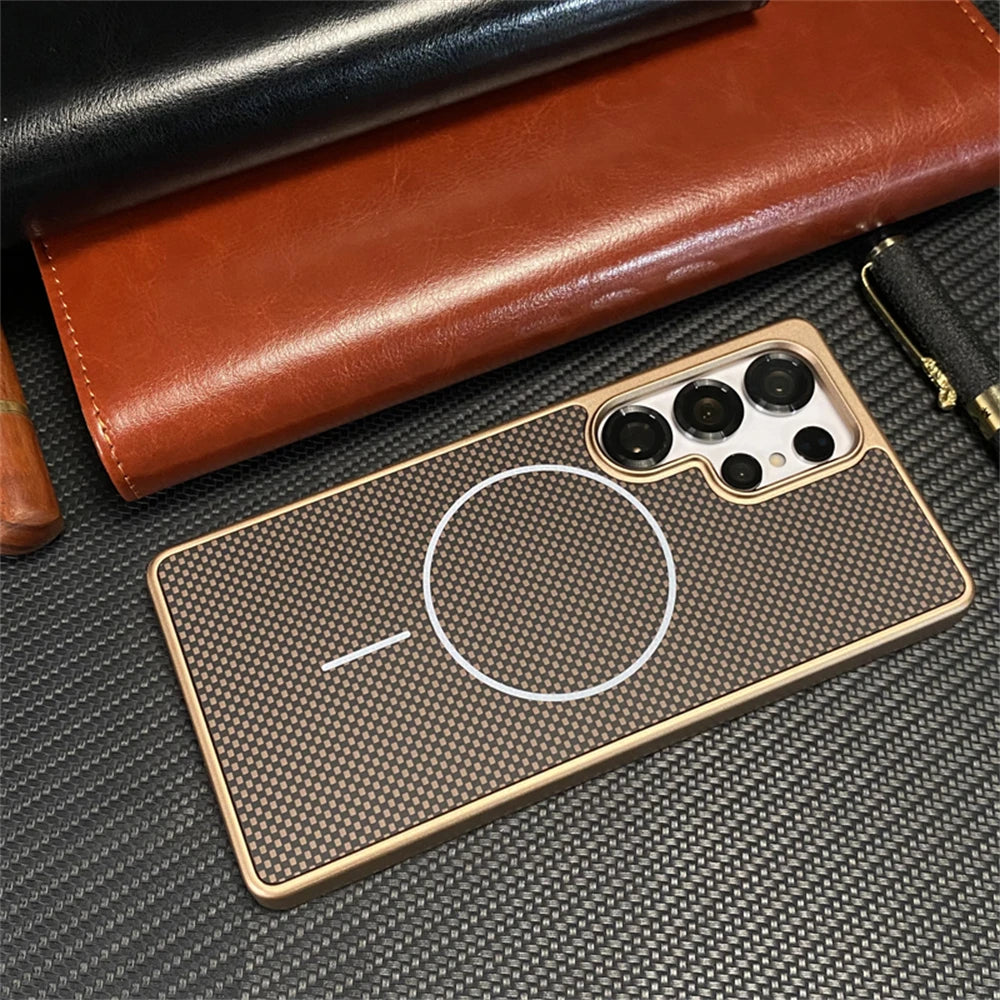 Luxury Carbon Fibre Pattern Bumper Case For Samsung