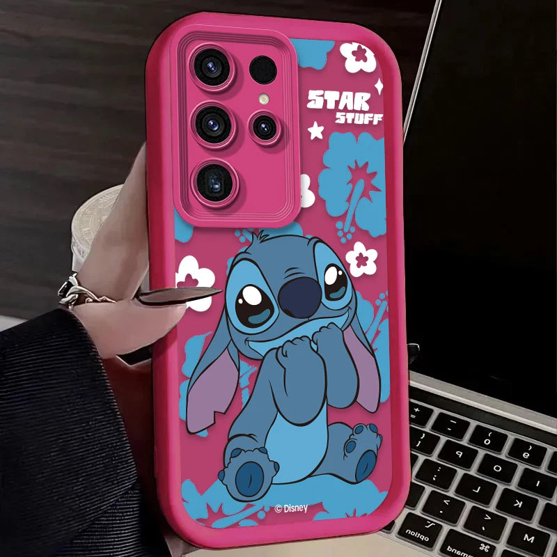 Disney Stitch Matte Soft Silicone Case – Shockproof Bumper for Samsung Galaxy S25 to A06 | CaseBox BD