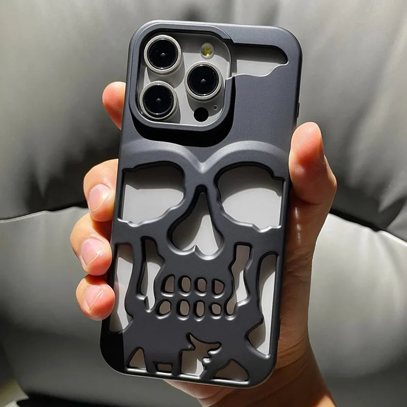 Heat Dissipation Cool Skull Ghost face Plating Case For iPhone