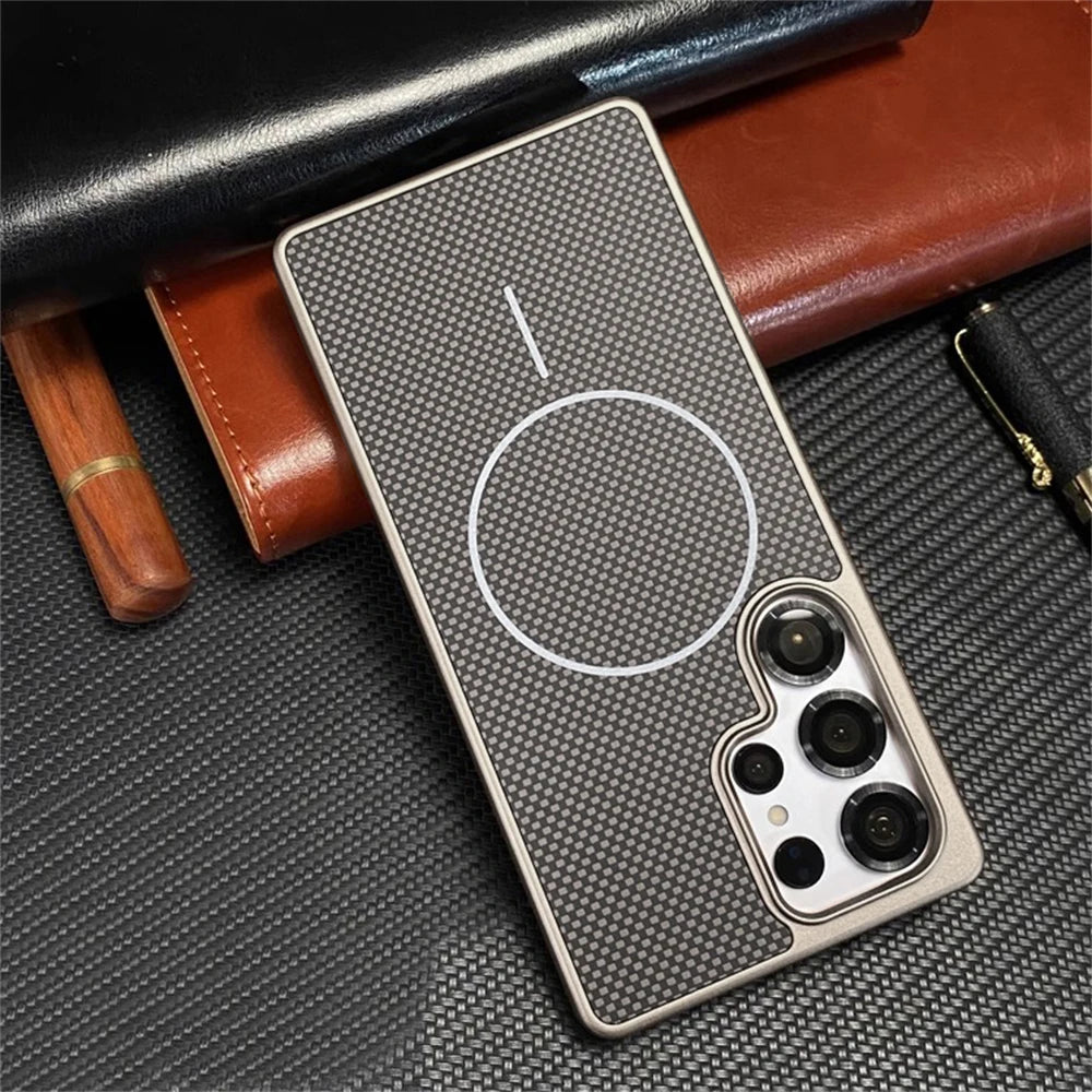 Luxury Carbon Fibre Pattern Bumper Case For Samsung