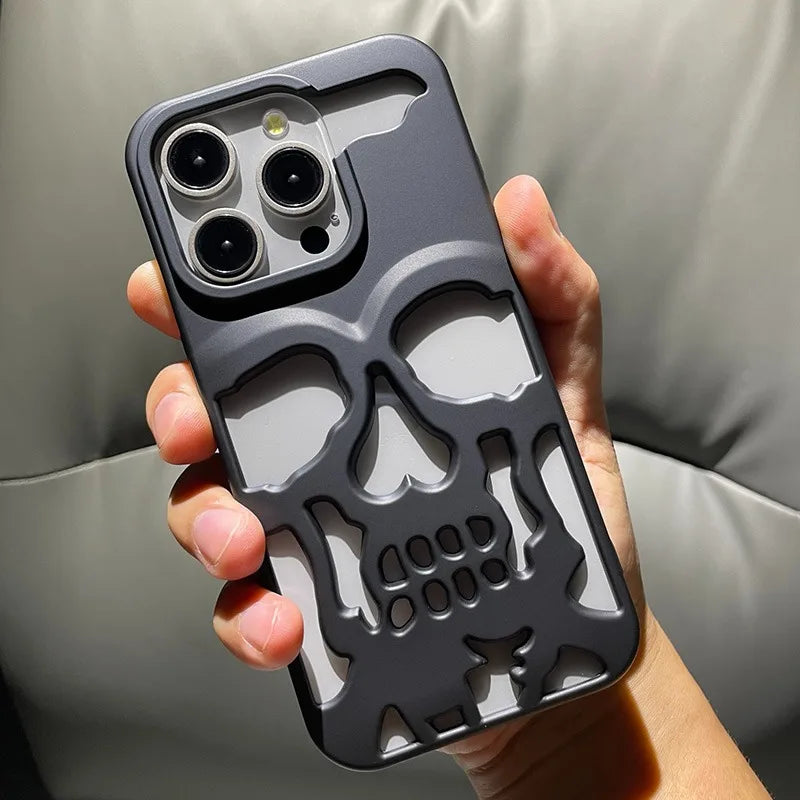Heat Dissipation Cool Skull Ghost face Plating Case For iPhone