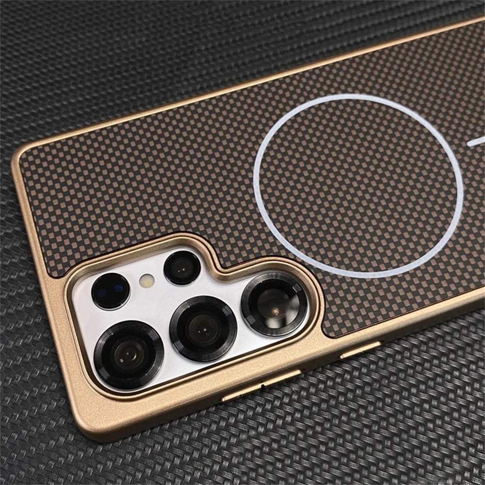 Luxury Carbon Fibre Pattern Bumper Case For Samsung