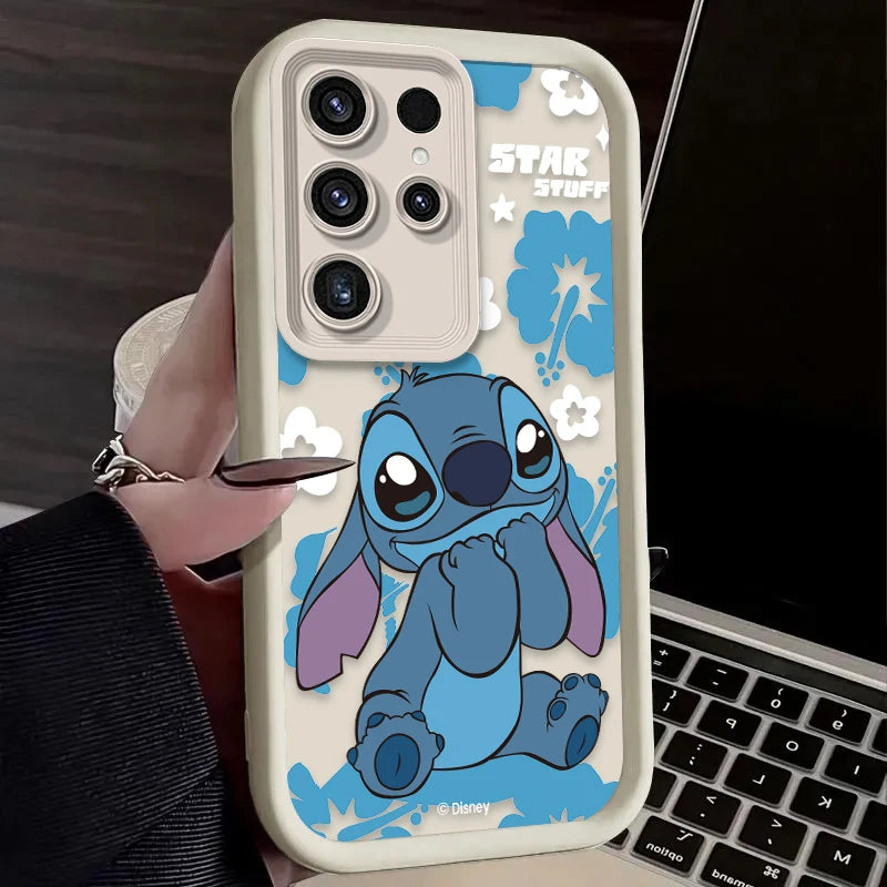 Disney Stitch Matte Soft Silicone Case – Shockproof Bumper for Samsung Galaxy S25 to A06 | CaseBox BD