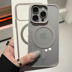 Matte Natural Titanium Magnetic Charging Case for iPhone