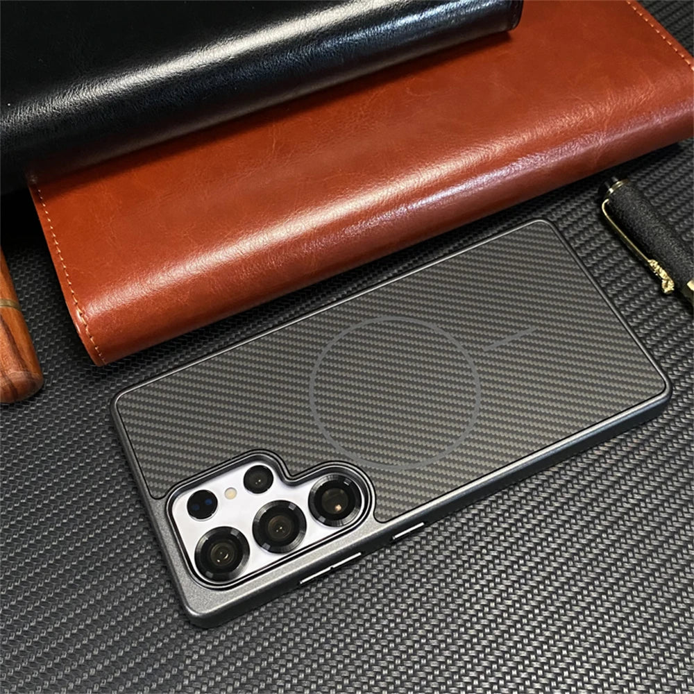 Luxury Carbon Fibre Pattern Bumper Case For Samsung