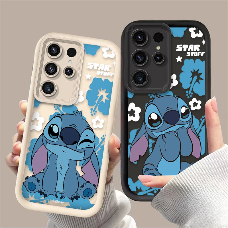 Disney Stitch Matte Soft Silicone Case – Shockproof Bumper for Samsung Galaxy S25 to A06 | CaseBox BD